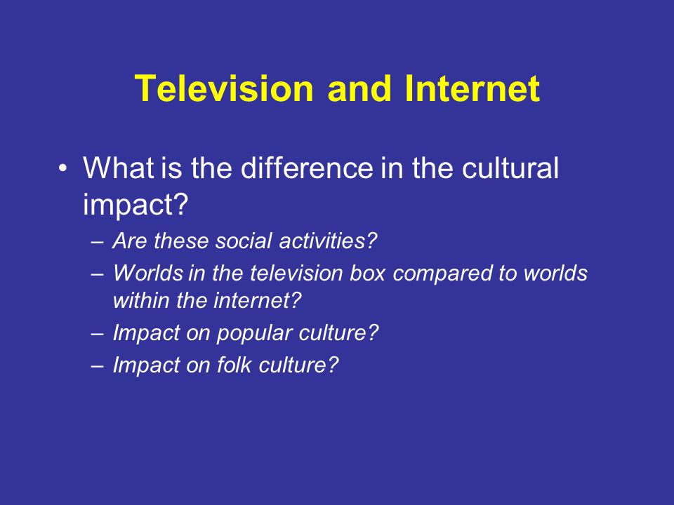 The impact of internet on traditional